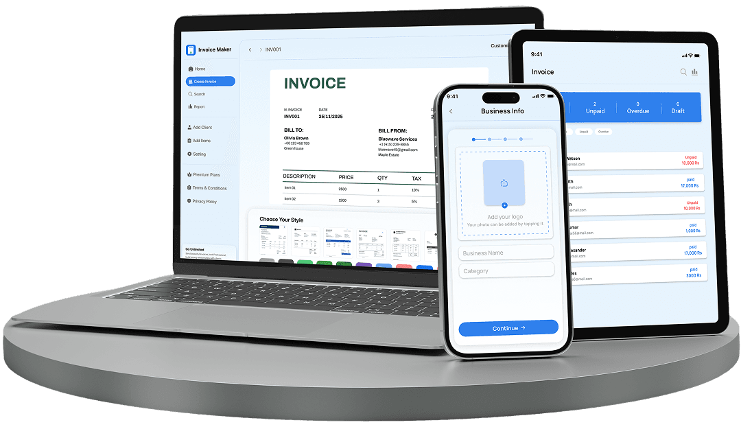 Smart Invoice Maker Get Paid Faster.