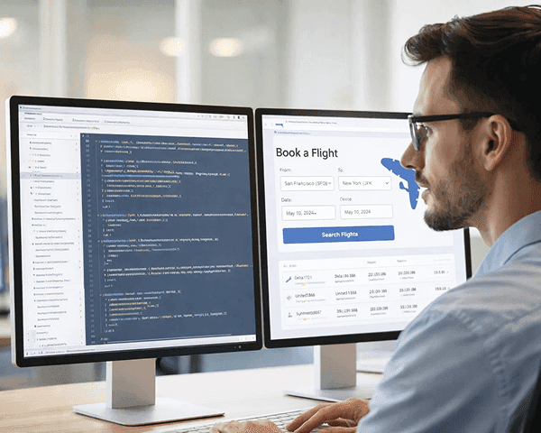 Custom flight booking app development for travel reservation products