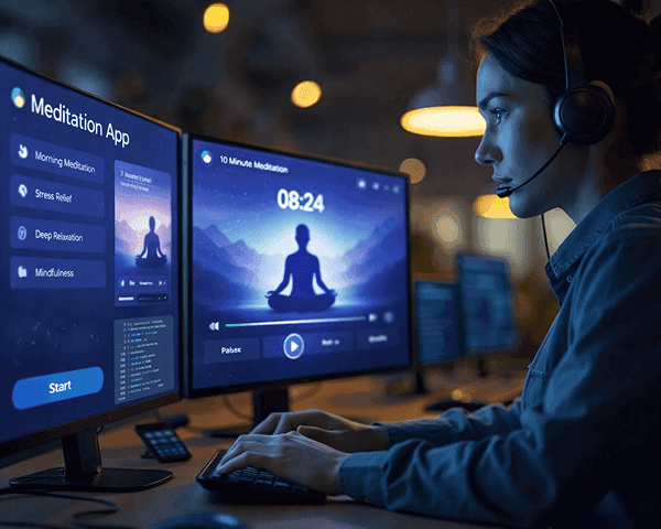 Meditation app development for mindfulness and wellness products