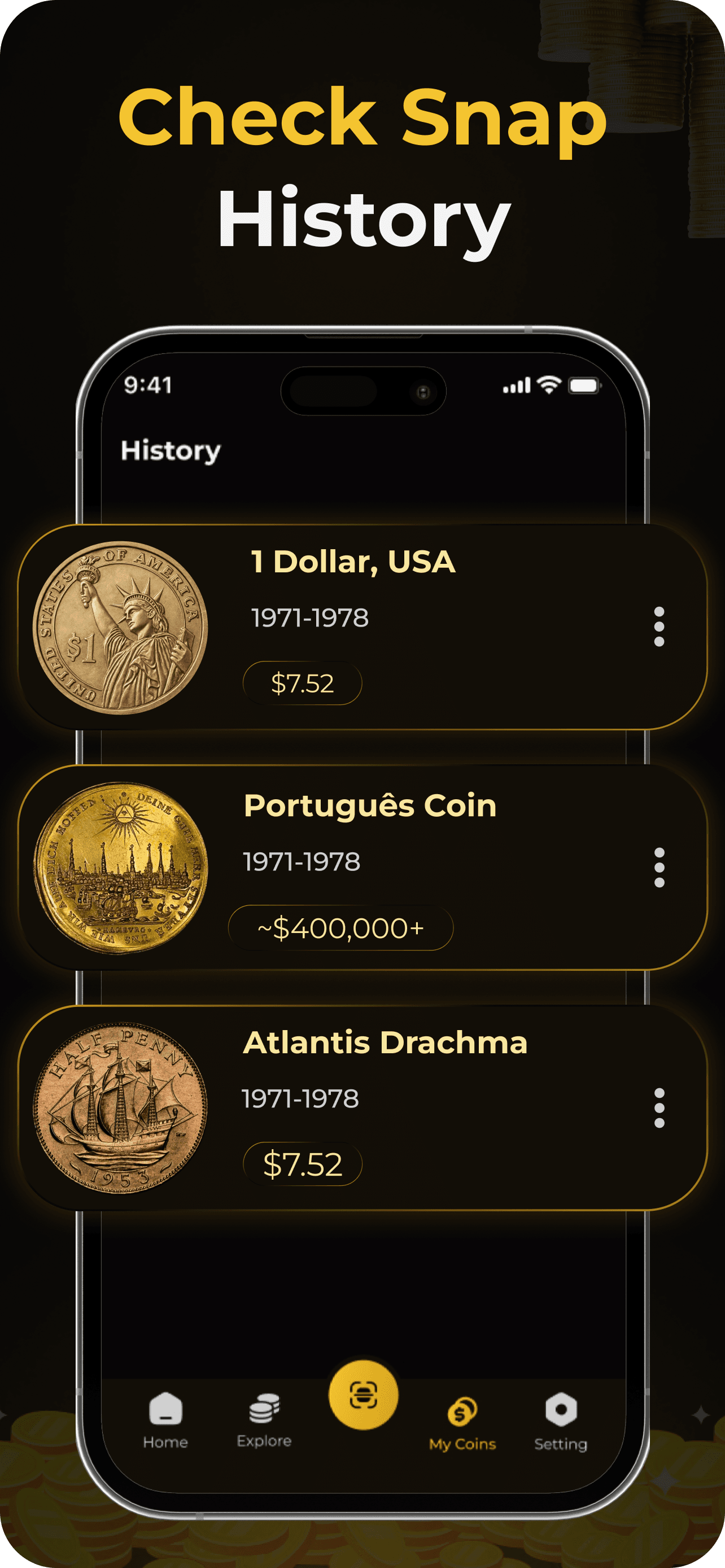 Discover AI Coin Identifier & Collector for smart coin recognition